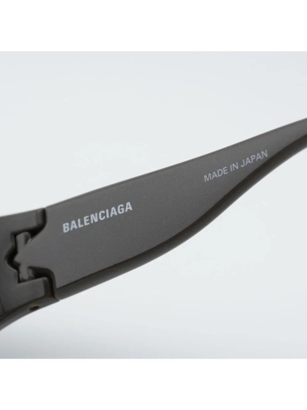 Balenciaga BB0157S 008 Sport Sunglasses Grey Geometric Frame, Grey Lenses